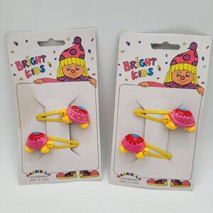 Gabriella Accessories Bright Kids Turtle Hair Clips Vintage 1997 Yellow Pink Red
